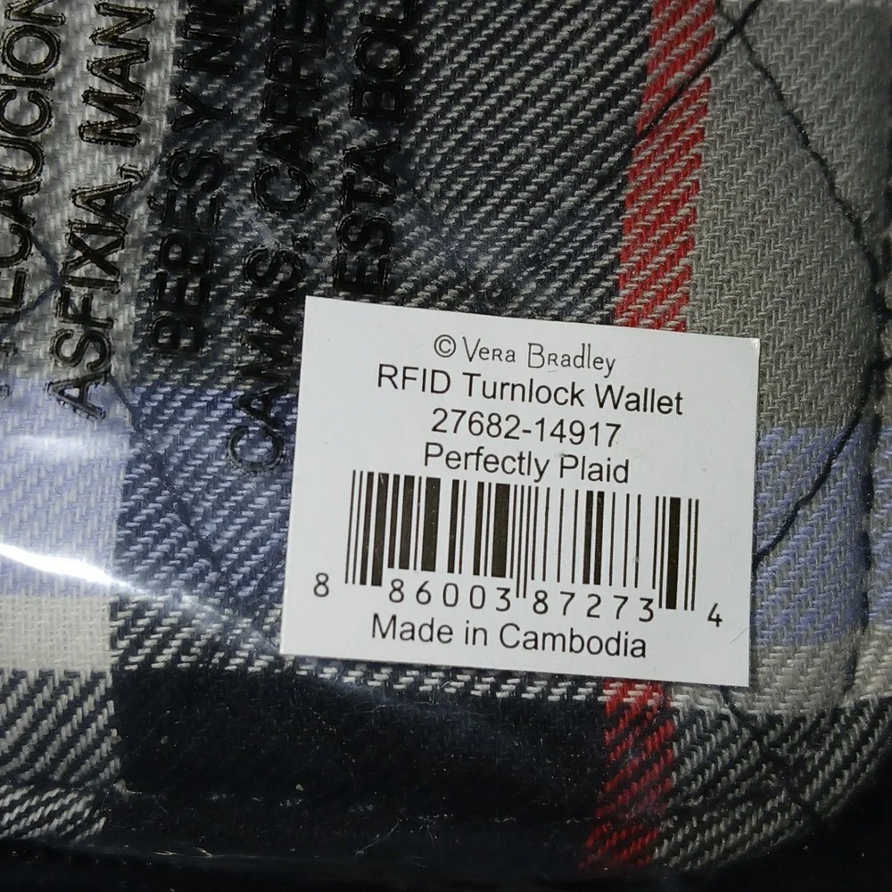 Vera Bradley Cotton Turn Lock Wallet w/RFID Protection - Picture 8 of 13